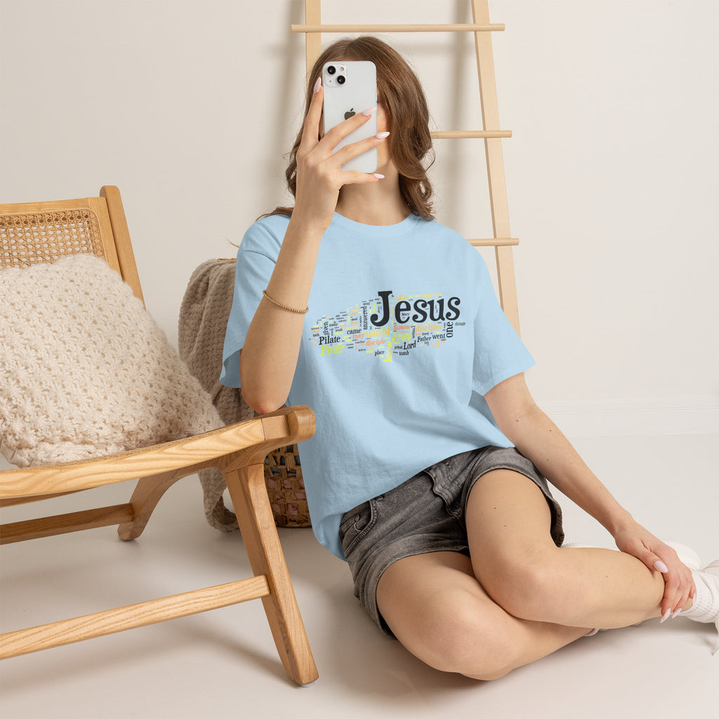 ESTID Unisex Shirt | Jesus Fisch Bibel Wortwolke Ansicht 46 – T-Shirt – ESTID