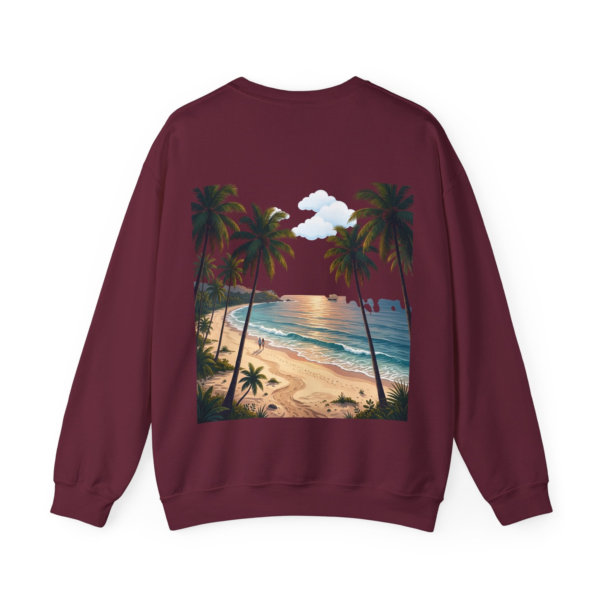 Tropical Palm Sunset Sweatshirt – Beach Vacation Crewneck