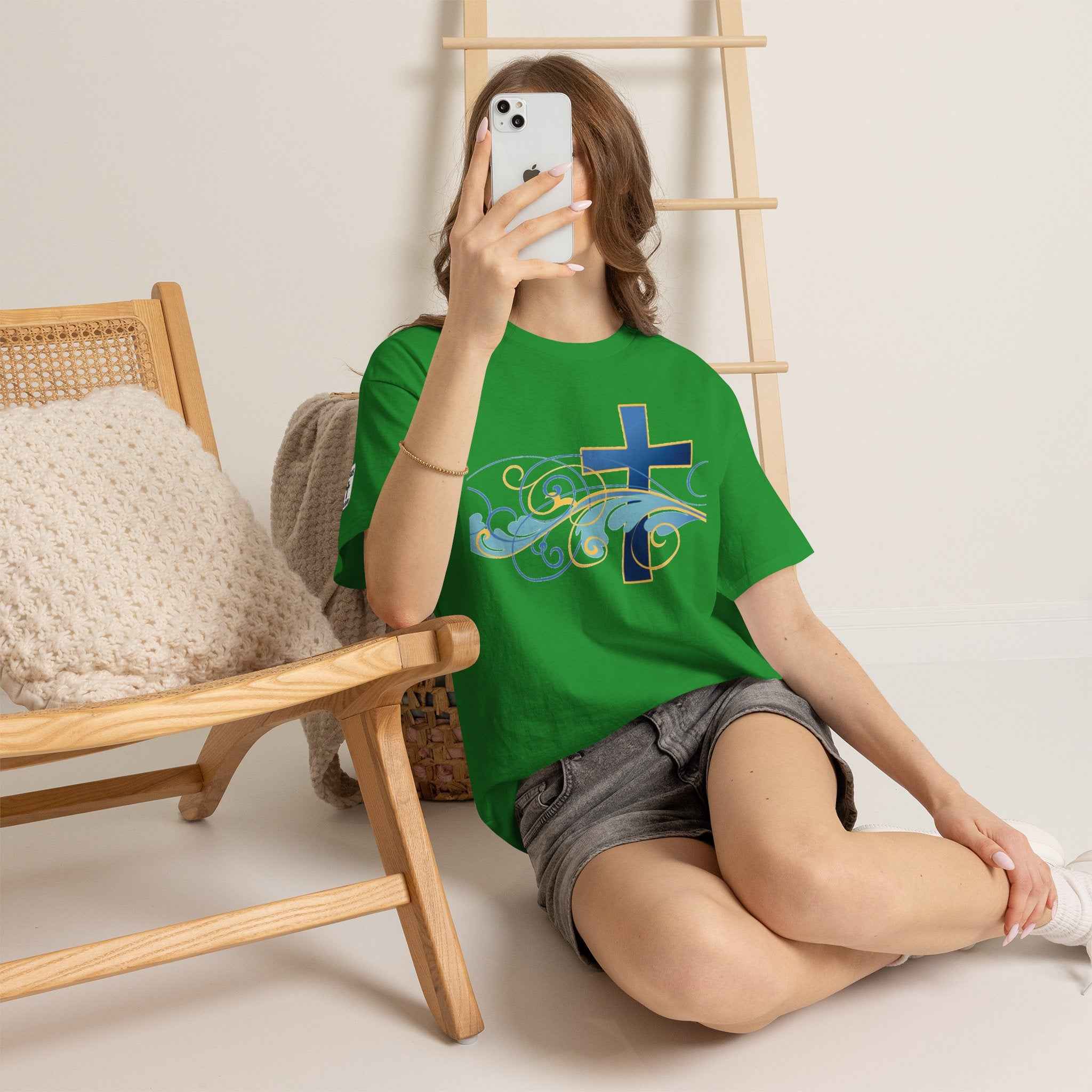 ESTID „Jesus mein Retter“ Unisex T-Shirt Ansicht 3 – T-Shirt – ESTID