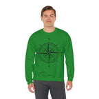 Kompass-Rose Sweatshirt – Nautik Crewneck für Reisende & Entdecker Ansicht 46 – Sweatshirt – ESTID