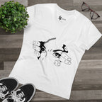 ESTID Herren V-Neck Shirt | Peeking Eyes Graphic Print Ansicht 4 – V-neck – ESTID