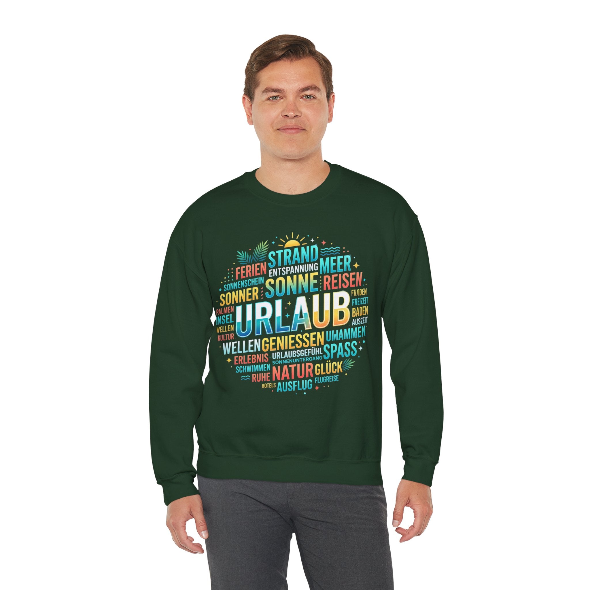 Tropical Palm Sunset Sweatshirt – Beach Vacation Crewneck