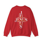 Faith Over Fear Crewneck Sweatshirt – Christliches Kreuz & Jesus Pullover