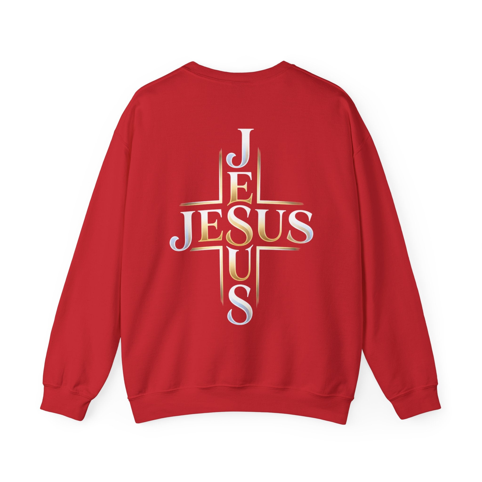 Faith Over Fear Crewneck Sweatshirt – Christliches Kreuz & Jesus Pullover