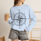 Kompass-Rose Sweatshirt – Nautik Crewneck für Reisende & Entdecker Ansicht 15 – Sweatshirt – ESTID