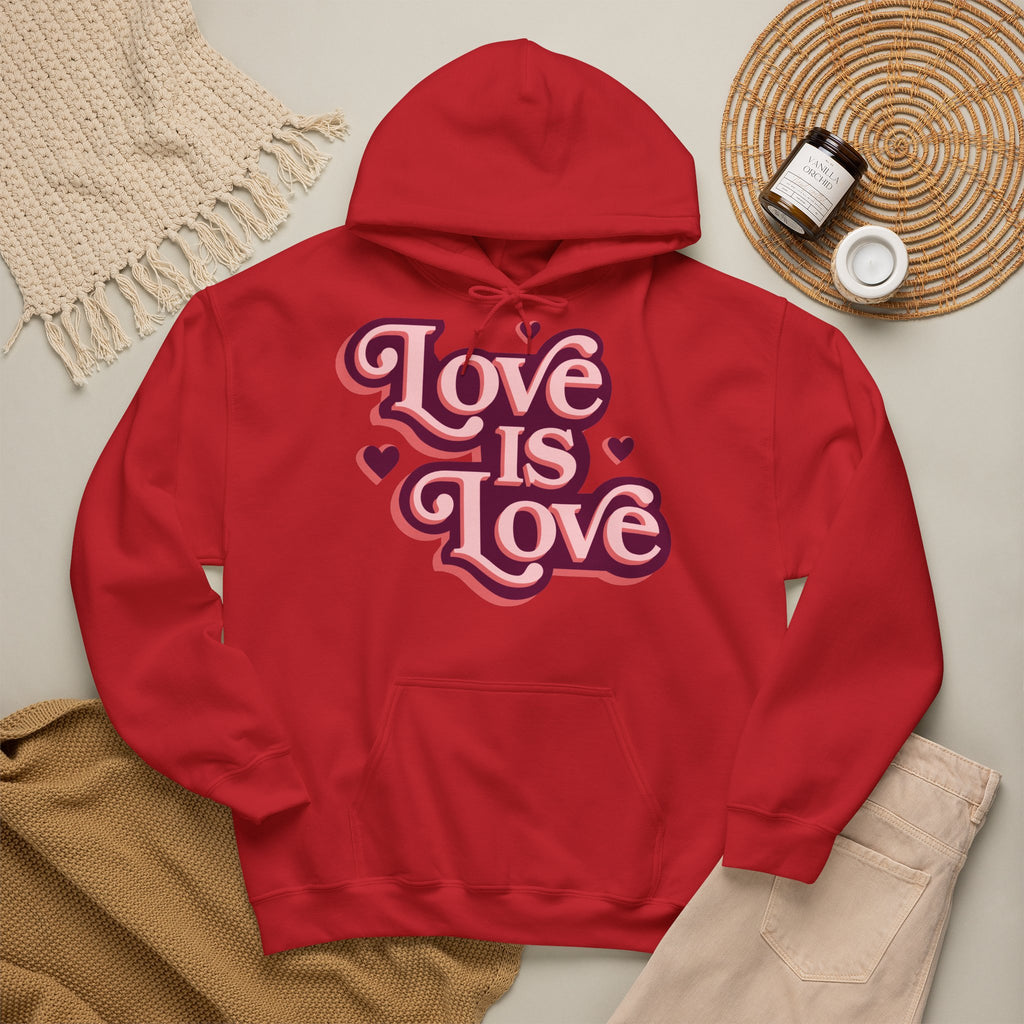 Love Is Love Hoodie – Retro Herz Pride Kapuzenpullover Ansicht 45 – Hoodie – ESTID
