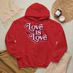 Love Is Love Hoodie – Retro Herz Pride Kapuzenpullover Ansicht 45 – Hoodie – ESTID