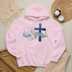 Gott liebt seine Kinder Kapuzenpullover – Cross Hoodie mit handschriftlicher Botschaft