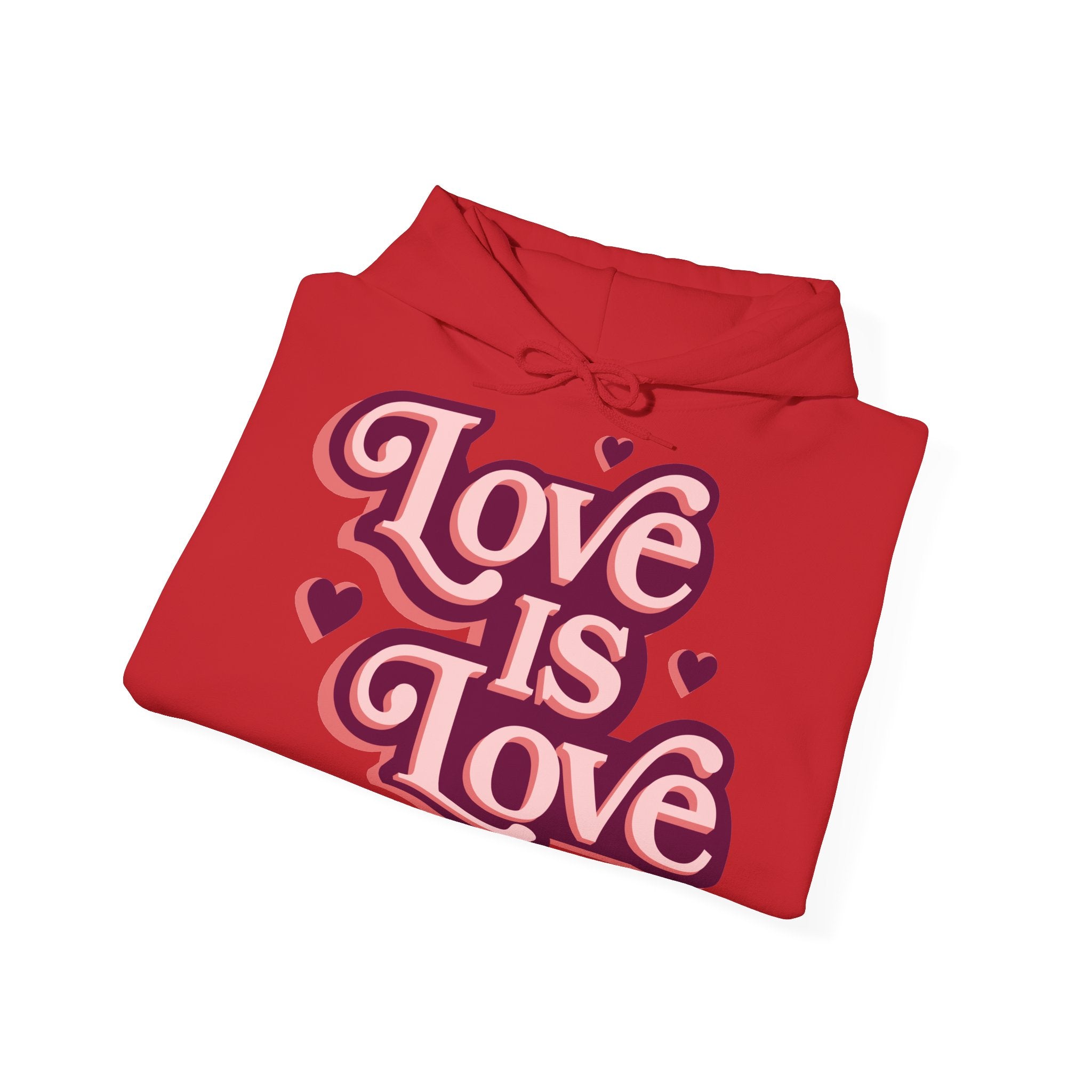 Love Is Love Hoodie – Retro Herz Pride Kapuzenpullover Ansicht 43 – Hoodie – ESTID
