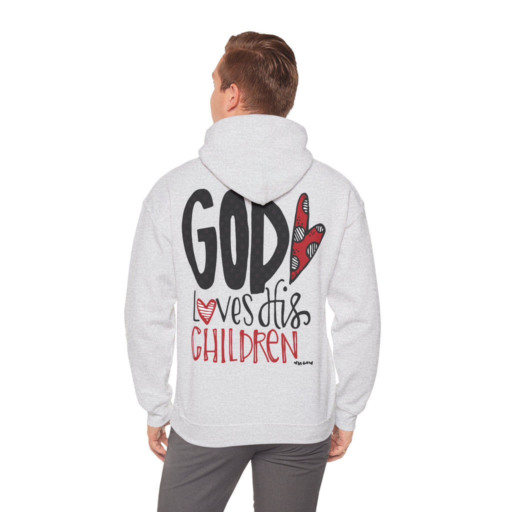 Gott liebt seine Kinder Kapuzenpullover – Cross Hoodie mit handschriftlicher Botschaft Ansicht 25 – Hoodie – ESTID