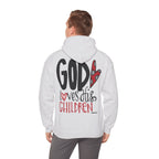 Gott liebt seine Kinder Kapuzenpullover – Cross Hoodie mit handschriftlicher Botschaft Ansicht 25 – Hoodie – ESTID