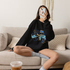 ESTID Unisex Crewneck Pullover | Blaues Kreuz & Wellen-Ornament Ansicht 22 – Sweatshirt – ESTID