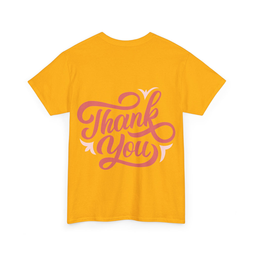 Statement T-Shirt Damen | „Thank You“ Rücken-Print Ansicht 27 – T-Shirt – ESTID
