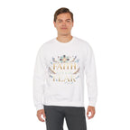 Faith Over Fear Crewneck Sweatshirt – Christliches Kreuz & Jesus Pullover