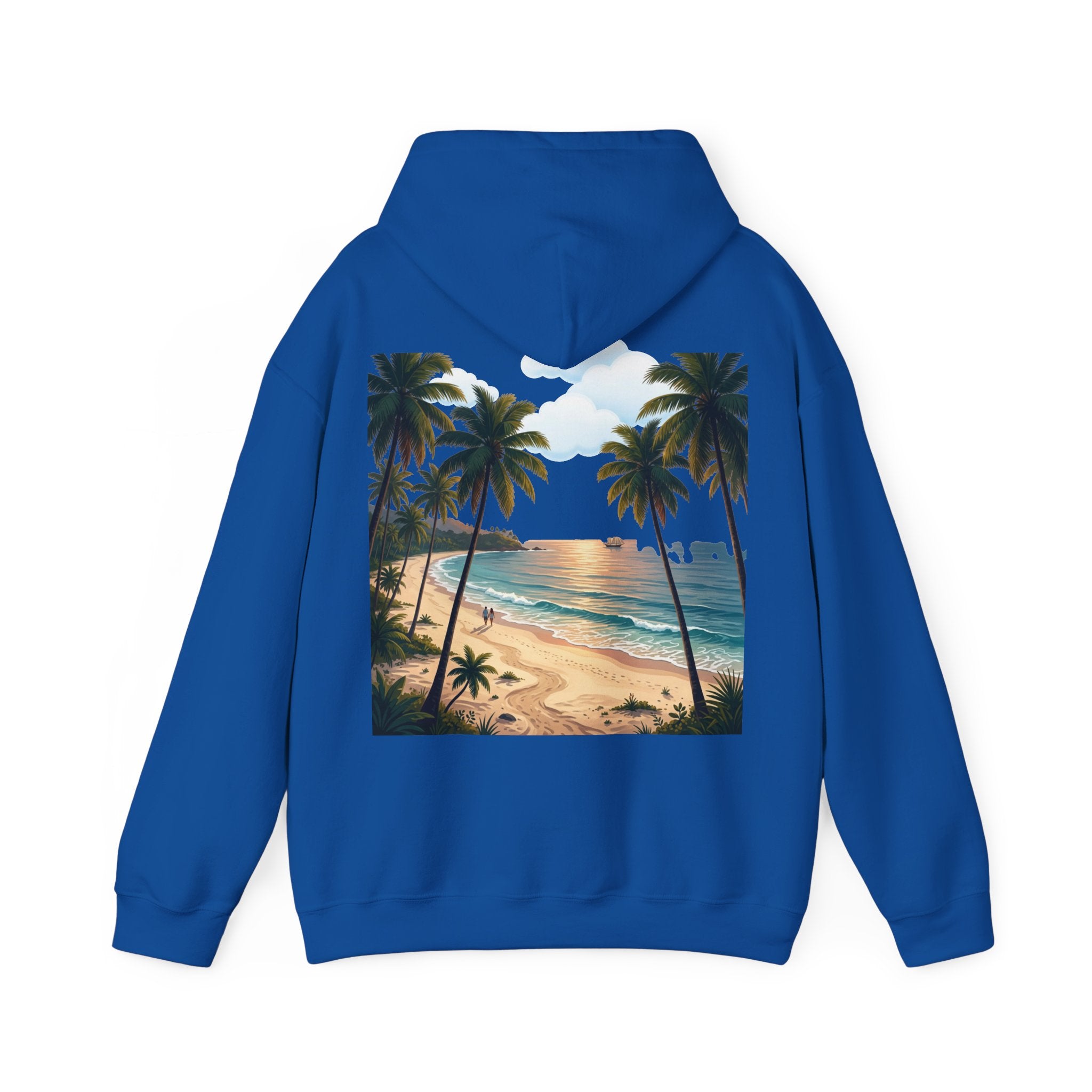Urlaub Hoodie – Tropischer Palm Sunset Kapuzenpullover