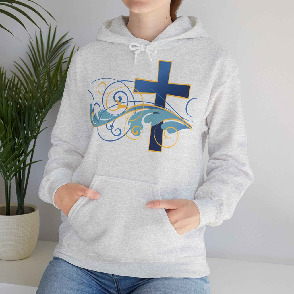 Gott liebt seine Kinder Kapuzenpullover – Cross Hoodie mit handschriftlicher Botschaft