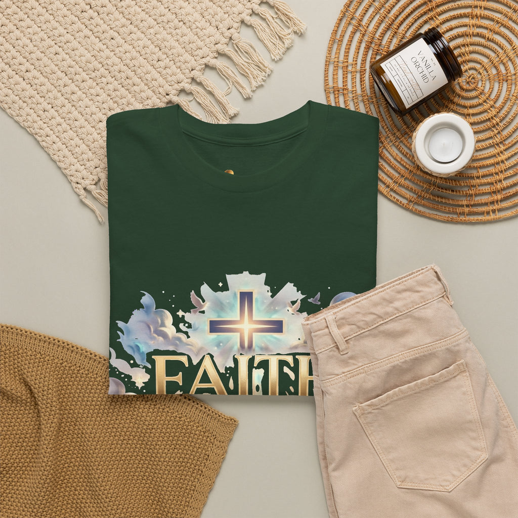 Faith Over Fear T-Shirt – „Glaube statt Angst“ Christian Cross Tee