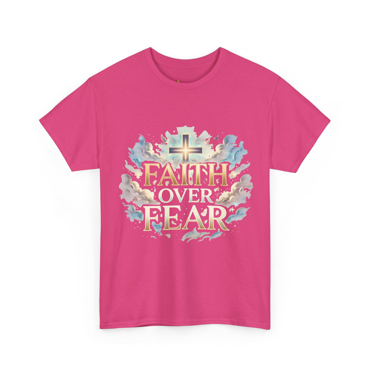 Faith Over Fear T-Shirt – „Glaube statt Angst“ Christian Cross Tee Ansicht 11 – T-Shirt – ESTID