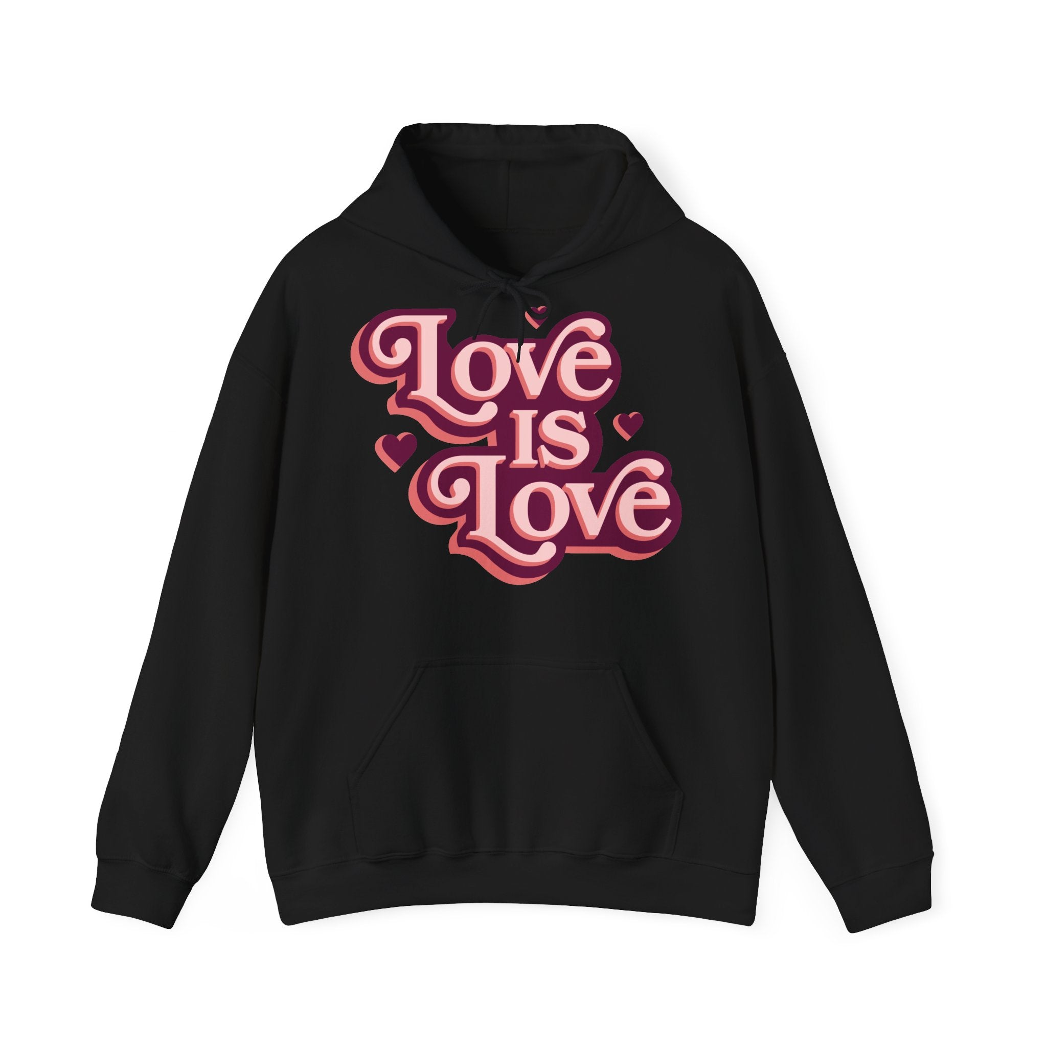Love Is Love Hoodie – Retro Herz Pride Kapuzenpullover Ansicht 9 – Hoodie – ESTID