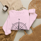 Kompass-Rose Sweatshirt – Nautik Crewneck für Reisende & Entdecker Ansicht 25 – Sweatshirt – ESTID