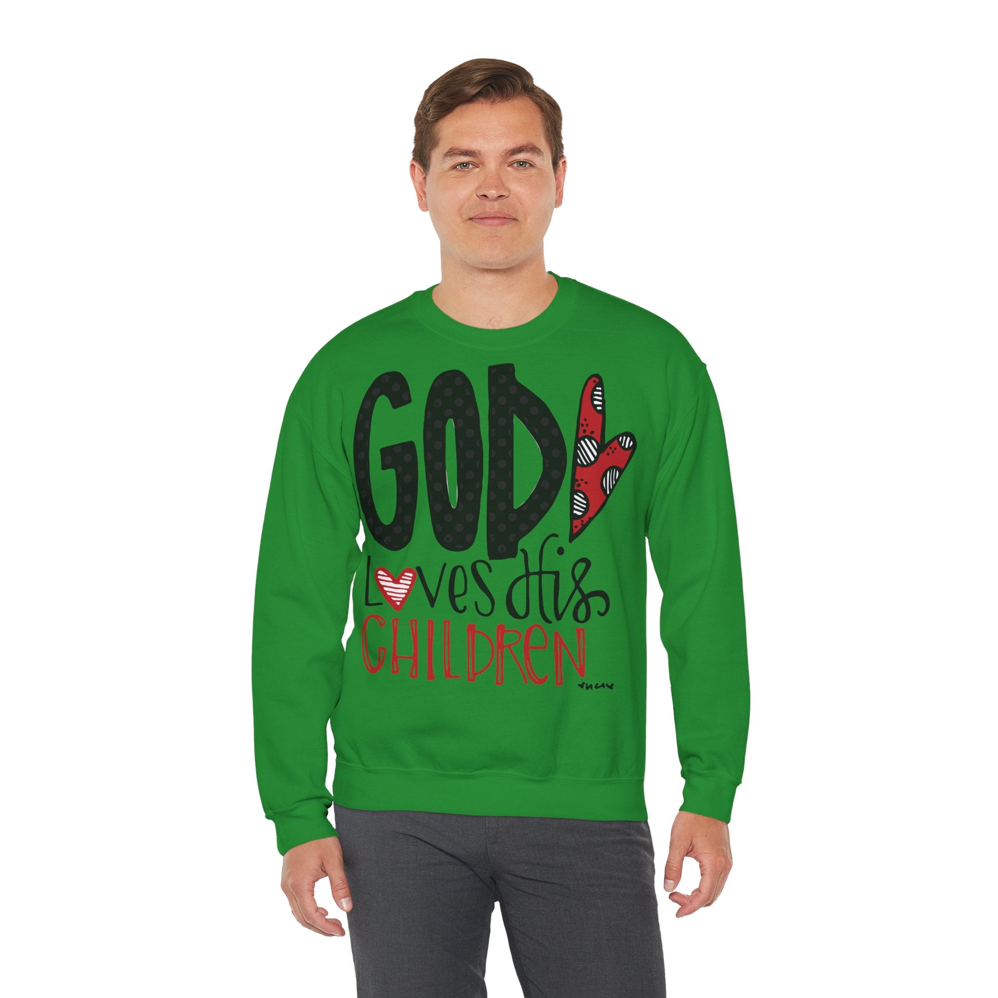 Gott liebt Seine Kinder Sweatshirt – Faith-Crewneck für Kinder und Familie Ansicht 35 – Sweatshirt – ESTID