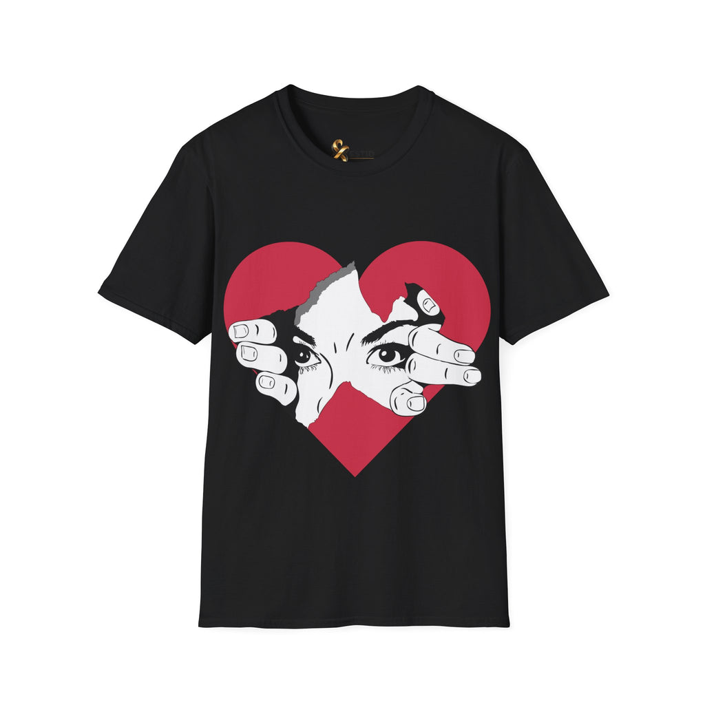 Herz‑Hände T-Shirt – Eye Peek Herz Grafik Tee Ansicht 16 – T-Shirt – ESTID