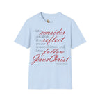 T-Shirt — „Lasst uns bedenken, lasst uns reflektieren“ Inspirierendes christliches Scripture-Shirt Ansicht 18 – T-Shirt – ESTID