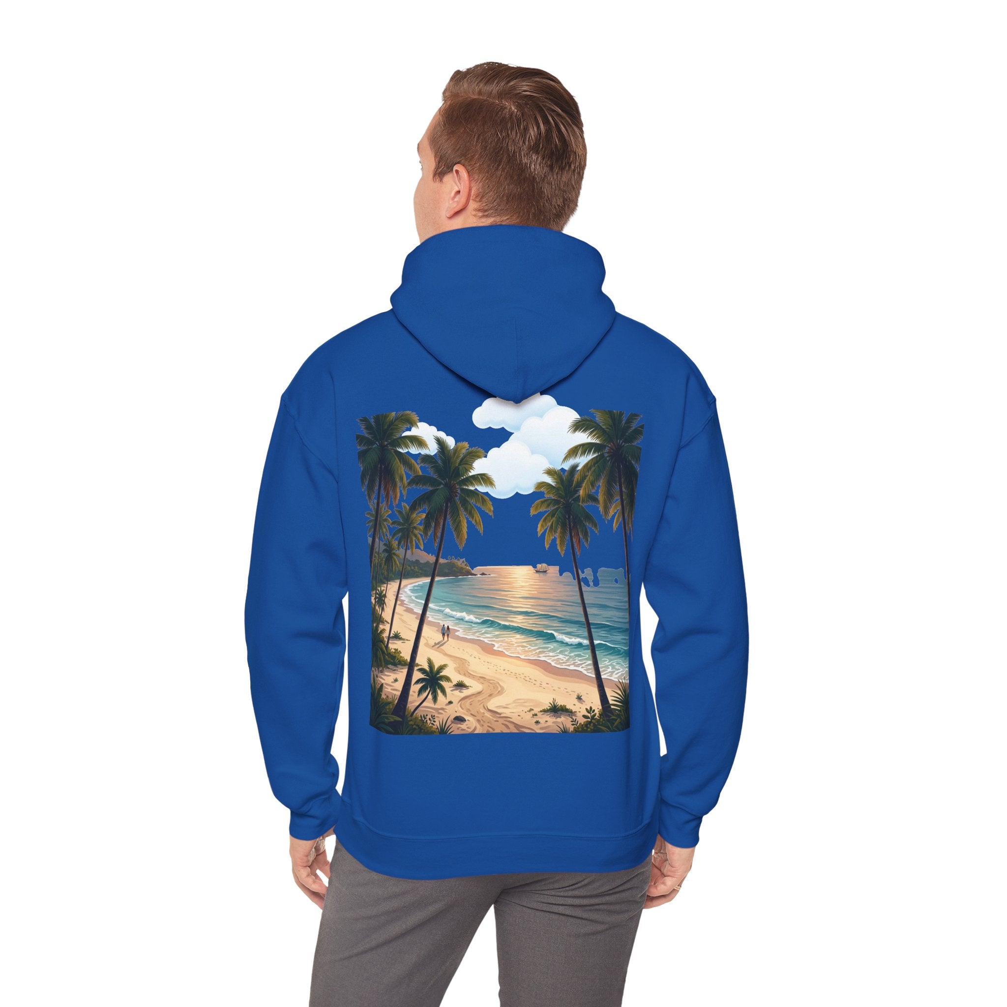 Urlaub Hoodie – Tropischer Palm Sunset Kapuzenpullover