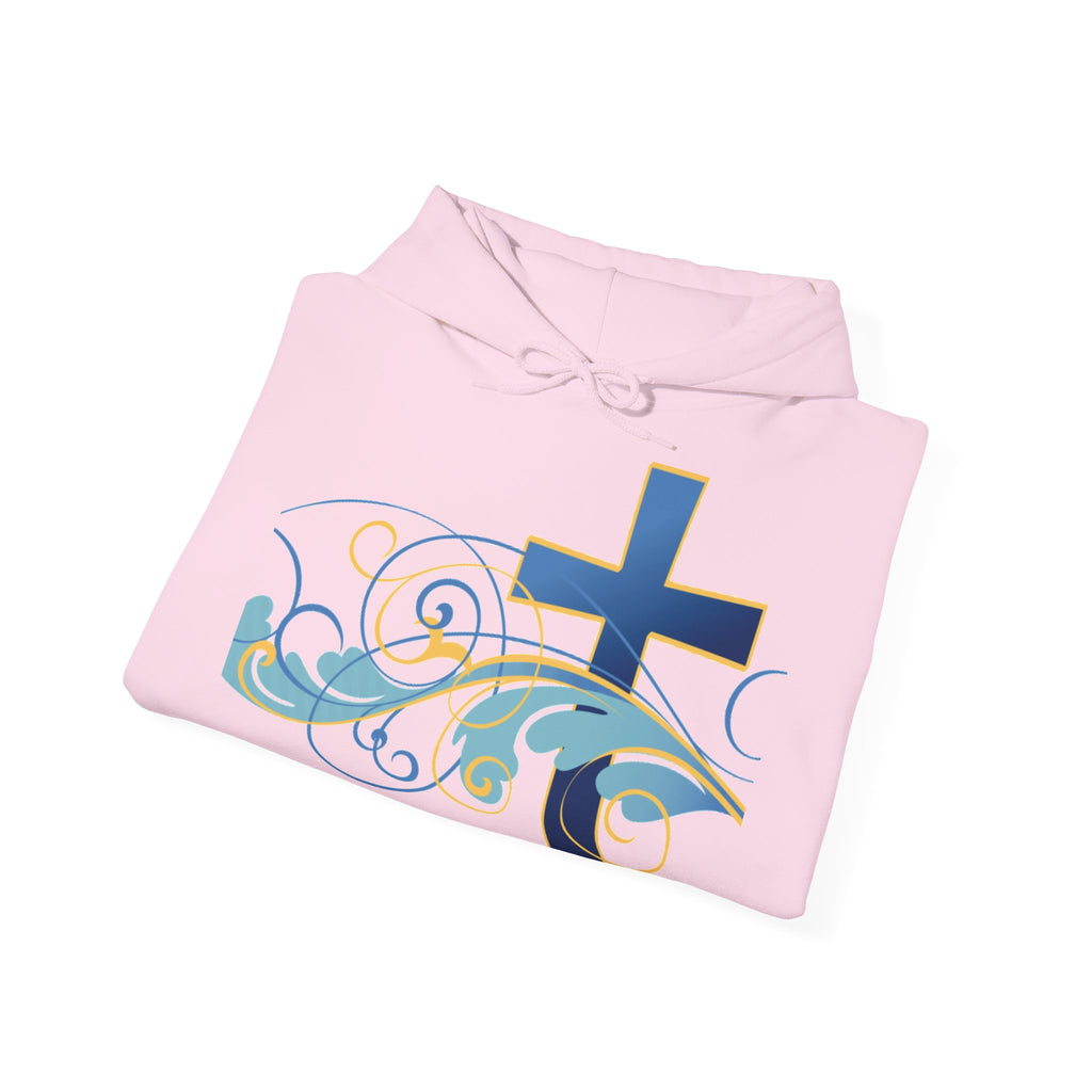 Gott liebt seine Kinder Kapuzenpullover – Cross Hoodie mit handschriftlicher Botschaft