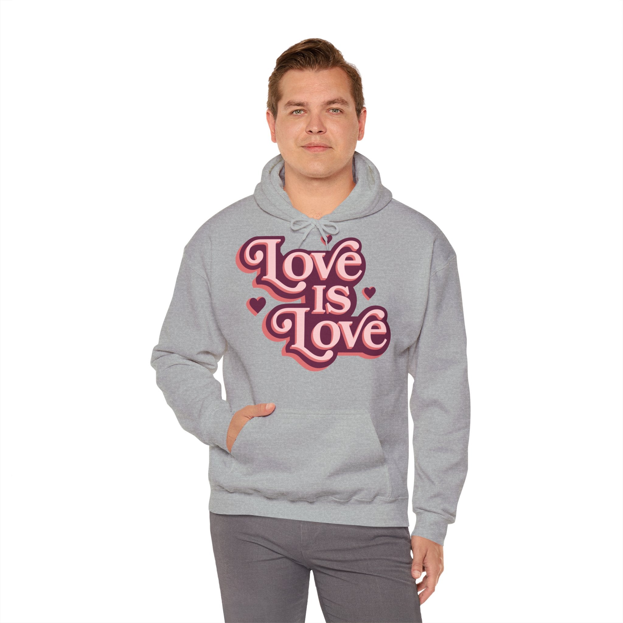 Love Is Love Hoodie – Retro Herz Pride Kapuzenpullover Ansicht 30 – Hoodie – ESTID