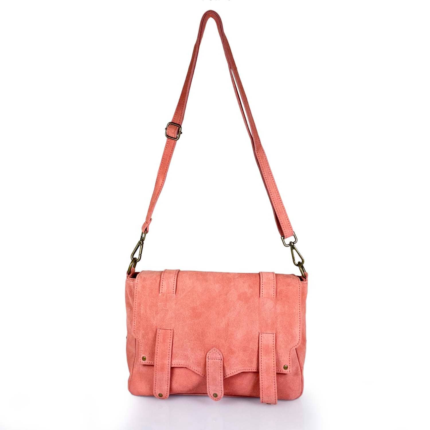 ESTID Echtleder Wildleder Schultertasche | Made in Italy Ansicht 4 – Handtasche – ESTID