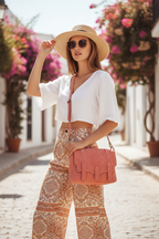 ESTID Echtleder Wildleder Schultertasche | Made in Italy