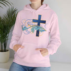 Gott liebt seine Kinder Kapuzenpullover – Cross Hoodie mit handschriftlicher Botschaft