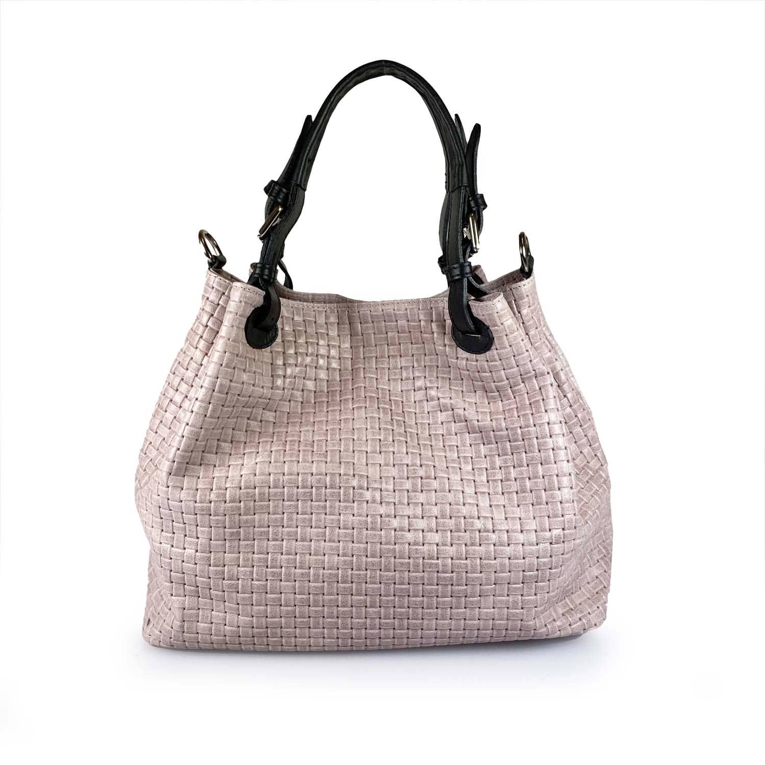 ESTID Geflochtene Wildleder Schultertasche | Made in Italy Ansicht 7 – Handtasche – ESTID