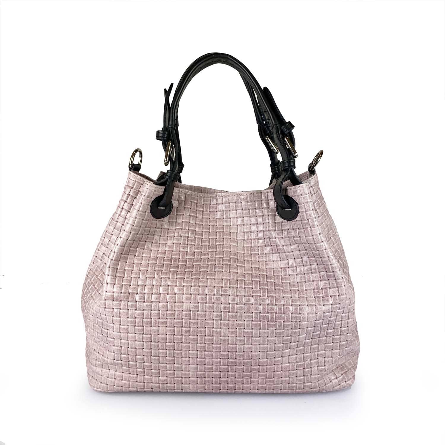 ESTID Geflochtene Wildleder Schultertasche | Made in Italy Ansicht 5 – Handtasche – ESTID