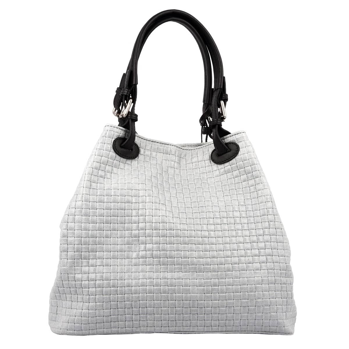 ESTID Geflochtene Wildleder Schultertasche | Made in Italy Ansicht 9 – Handtasche – ESTID