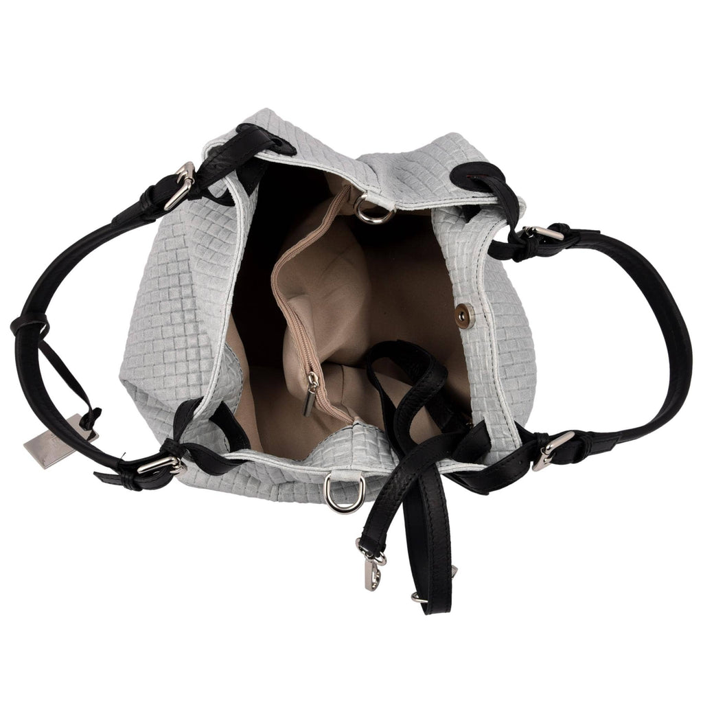 ESTID Geflochtene Wildleder Schultertasche | Made in Italy Ansicht 8 – Handtasche – ESTID