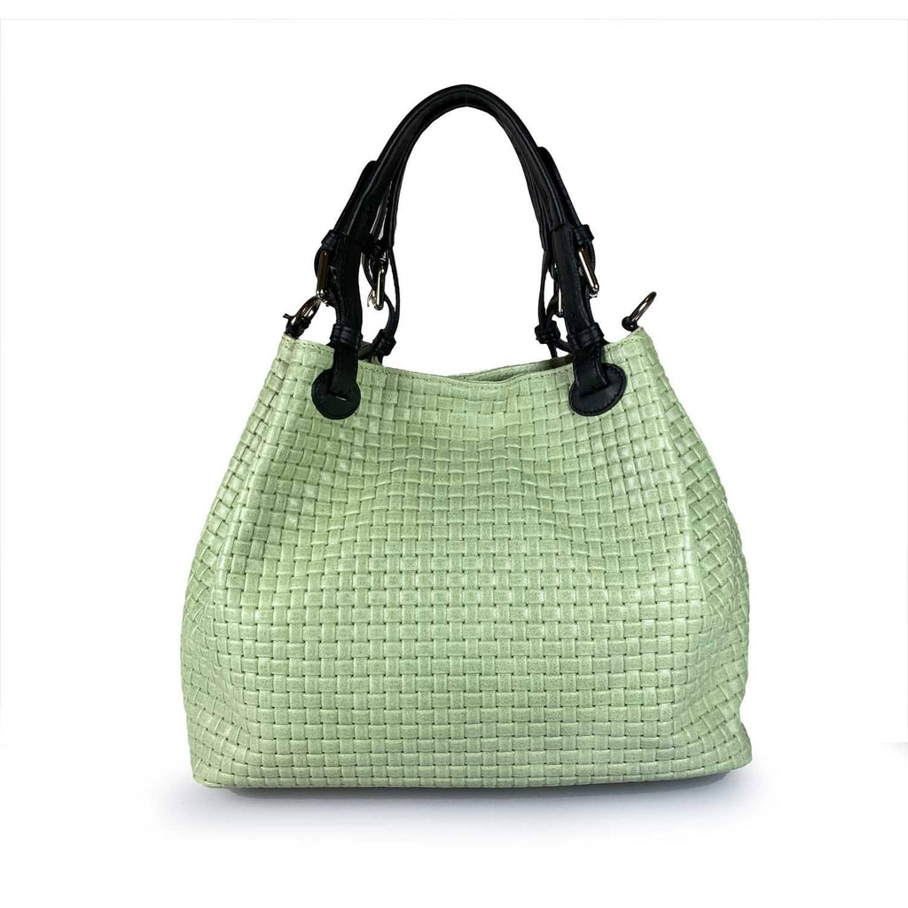 ESTID Geflochtene Wildleder Schultertasche | Made in Italy Ansicht 15 – Handtasche – ESTID