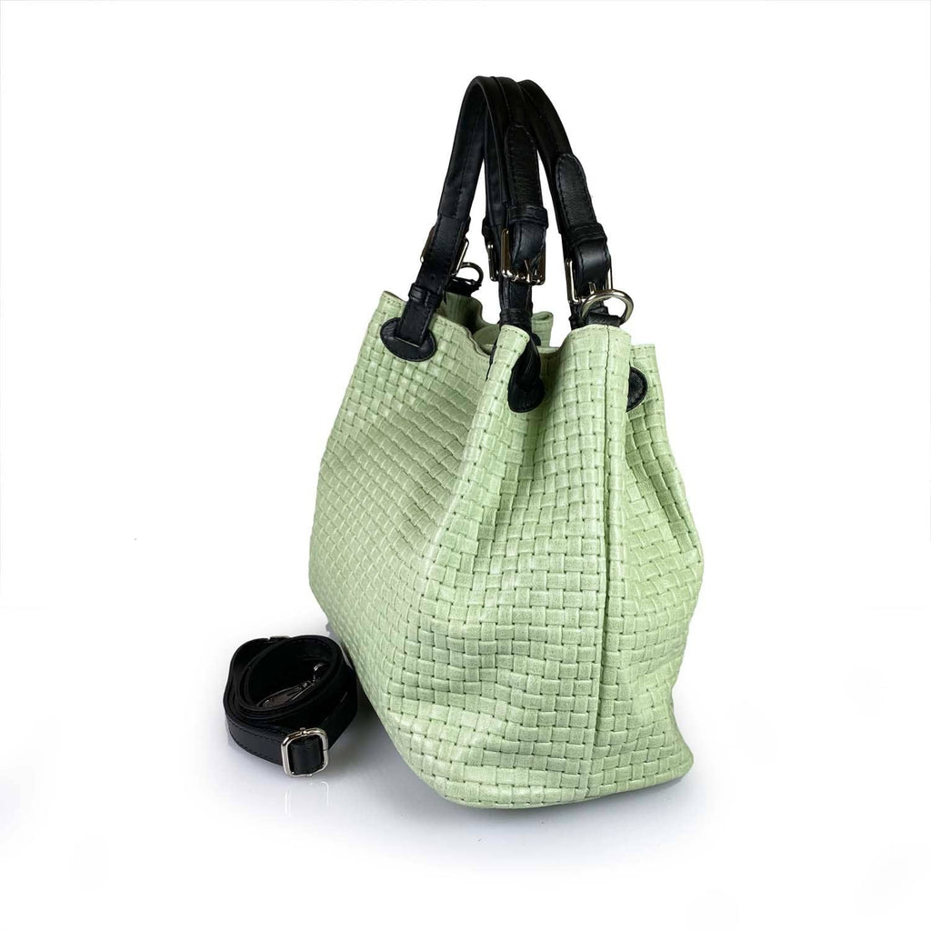 ESTID Geflochtene Wildleder Schultertasche | Made in Italy Ansicht 14 – Handtasche – ESTID