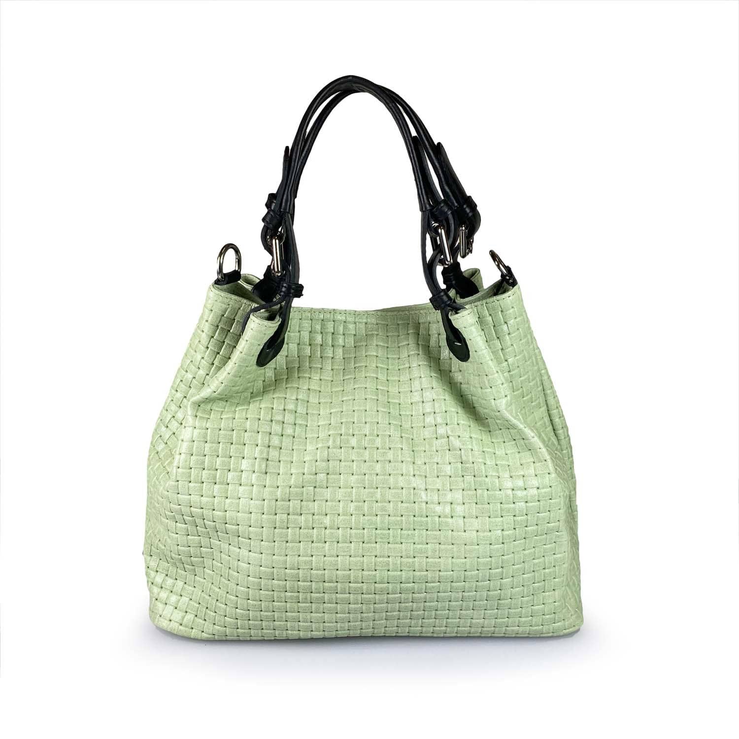 ESTID Geflochtene Wildleder Schultertasche | Made in Italy Ansicht 13 – Handtasche – ESTID