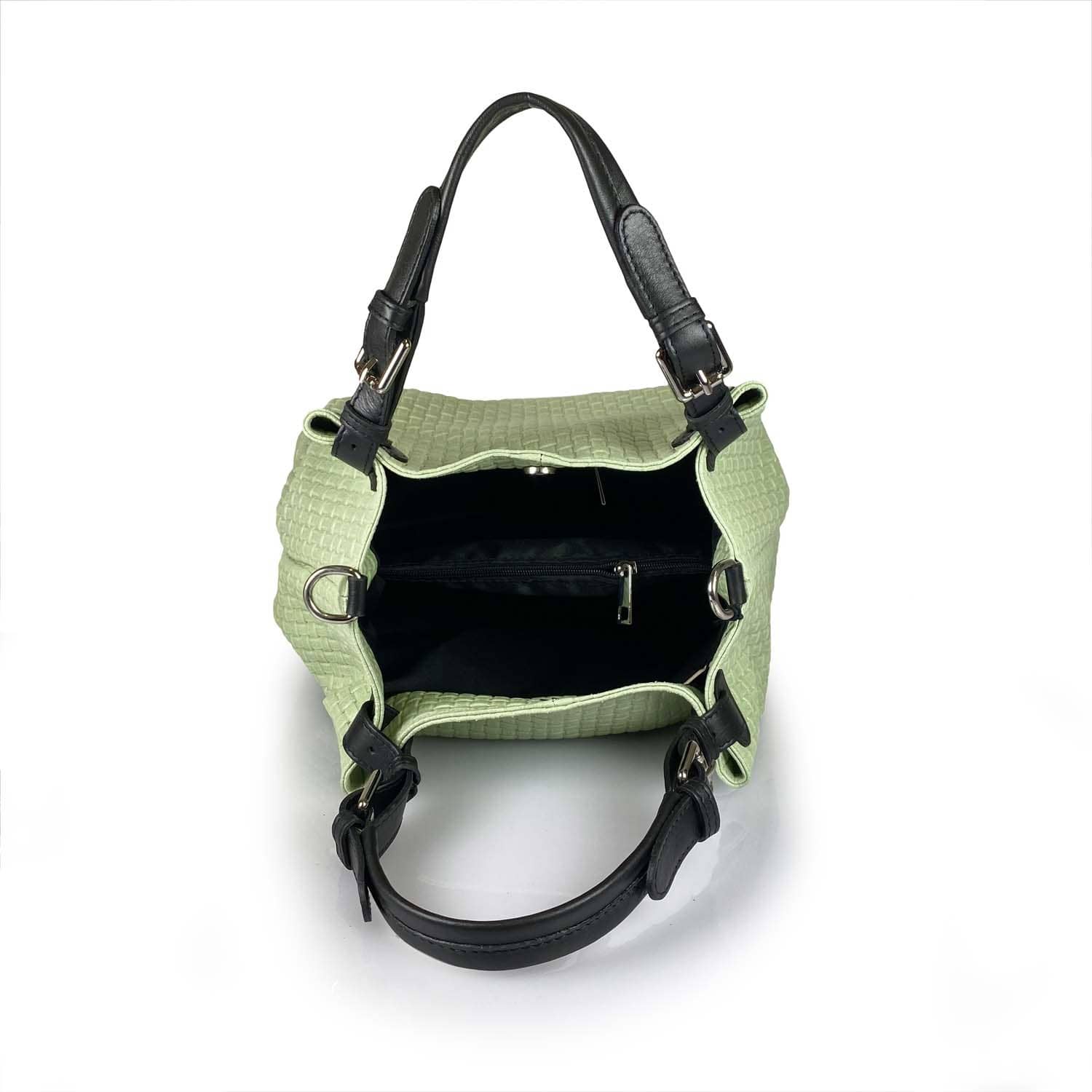 ESTID Geflochtene Wildleder Schultertasche | Made in Italy Ansicht 12 – Handtasche – ESTID