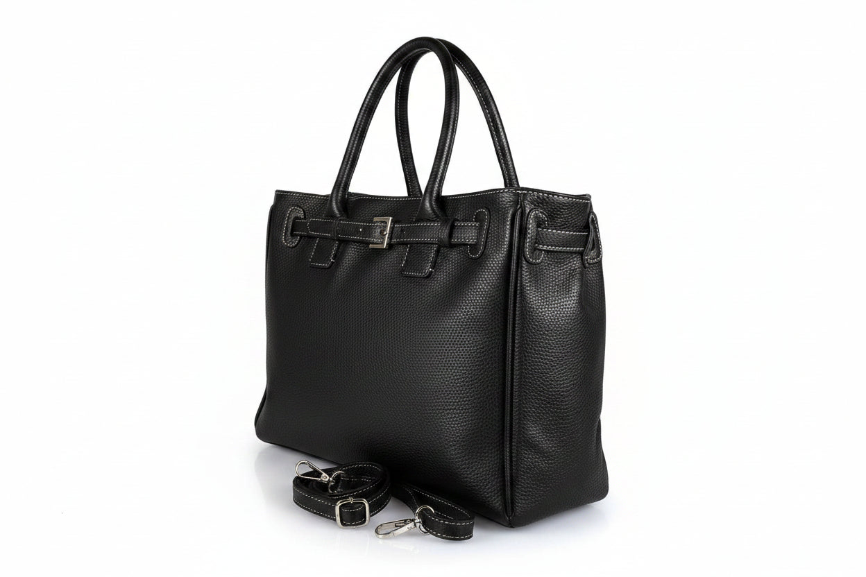 ESTID XL Leder Shopper mit Gürtelschnalle | Made in Italy Ansicht 19 – Handtasche – ESTID