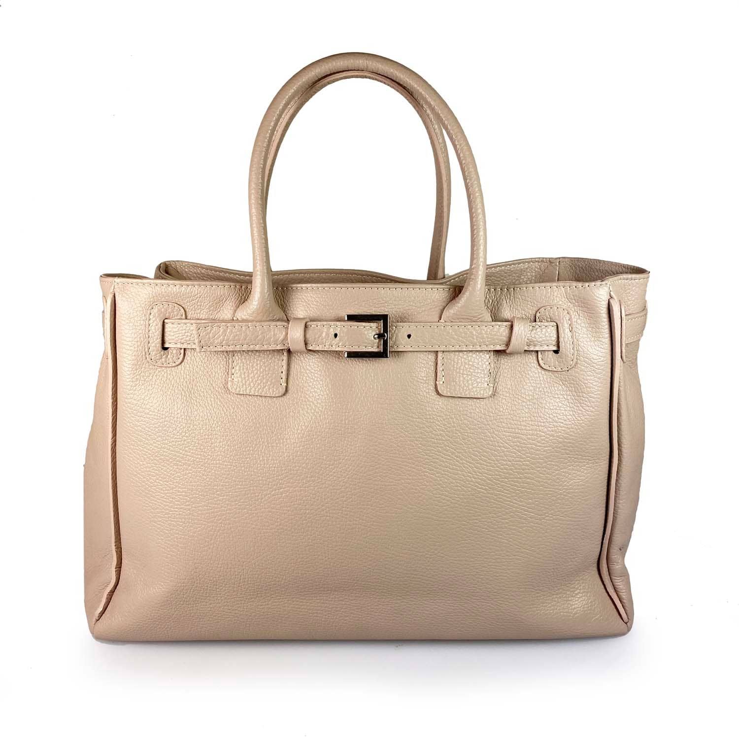 ESTID XL Leder Shopper mit Gürtelschnalle | Made in Italy Ansicht 8 – Handtasche – ESTID