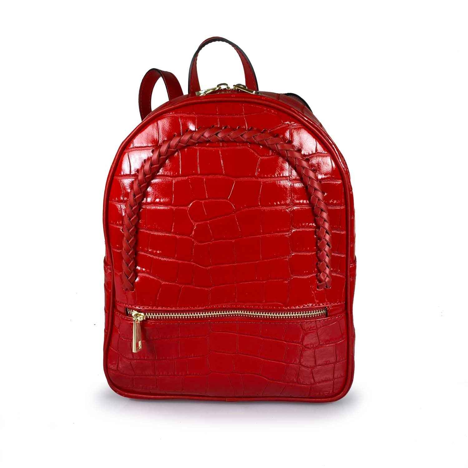 ESTID Echtleder Rucksack Kroko-Optik | Made in Italy