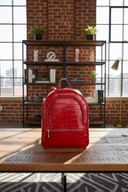 ESTID Echtleder Rucksack Kroko-Optik | Made in Italy