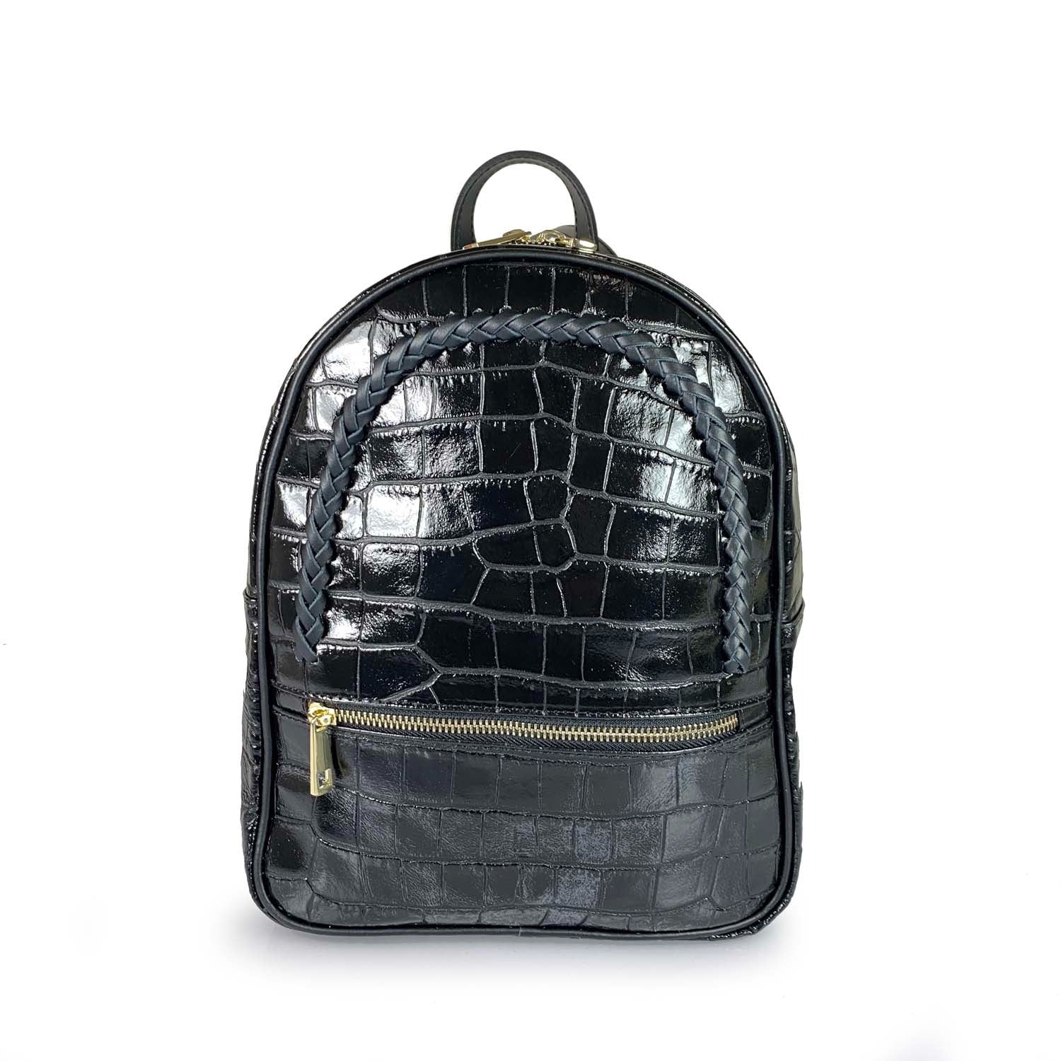 ESTID Echtleder Rucksack Kroko-Optik | Made in Italy Ansicht 6 – Handtasche – ESTID