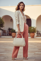 ESTID Echtleder Handtasche mit Schulterriemen | Made in Italy