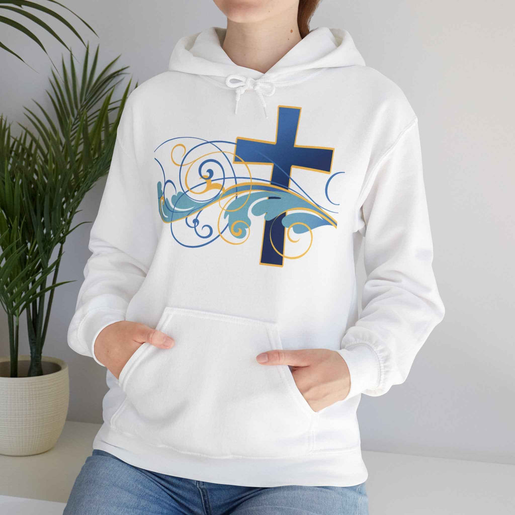 Gott liebt seine Kinder Kapuzenpullover – Cross Hoodie mit handschriftlicher Botschaft