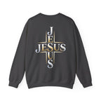 Faith Over Fear Crewneck Sweatshirt – Christliches Kreuz & Jesus Pullover
