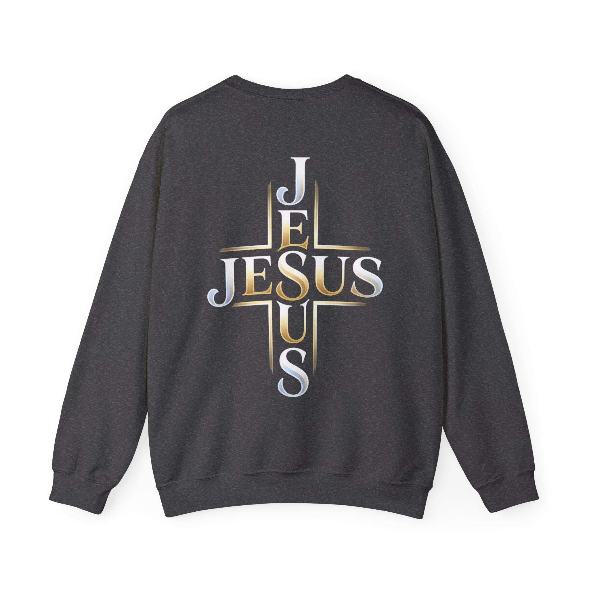 Faith Over Fear Crewneck Sweatshirt – Christliches Kreuz & Jesus Pullover